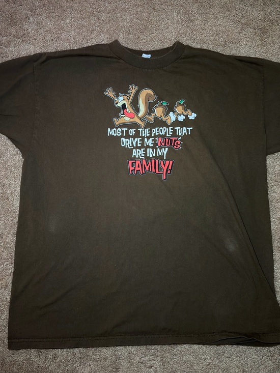 Alstyle Other - Y2K Brown Graphic Tee - Family Nuts Design